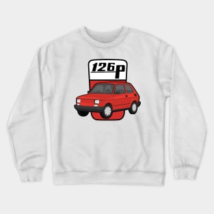 126P Car maluch 126 red Crewneck Sweatshirt